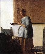 VERMEER VAN DELFT, Jan Woman in Blue Reading a Letter ng painting
